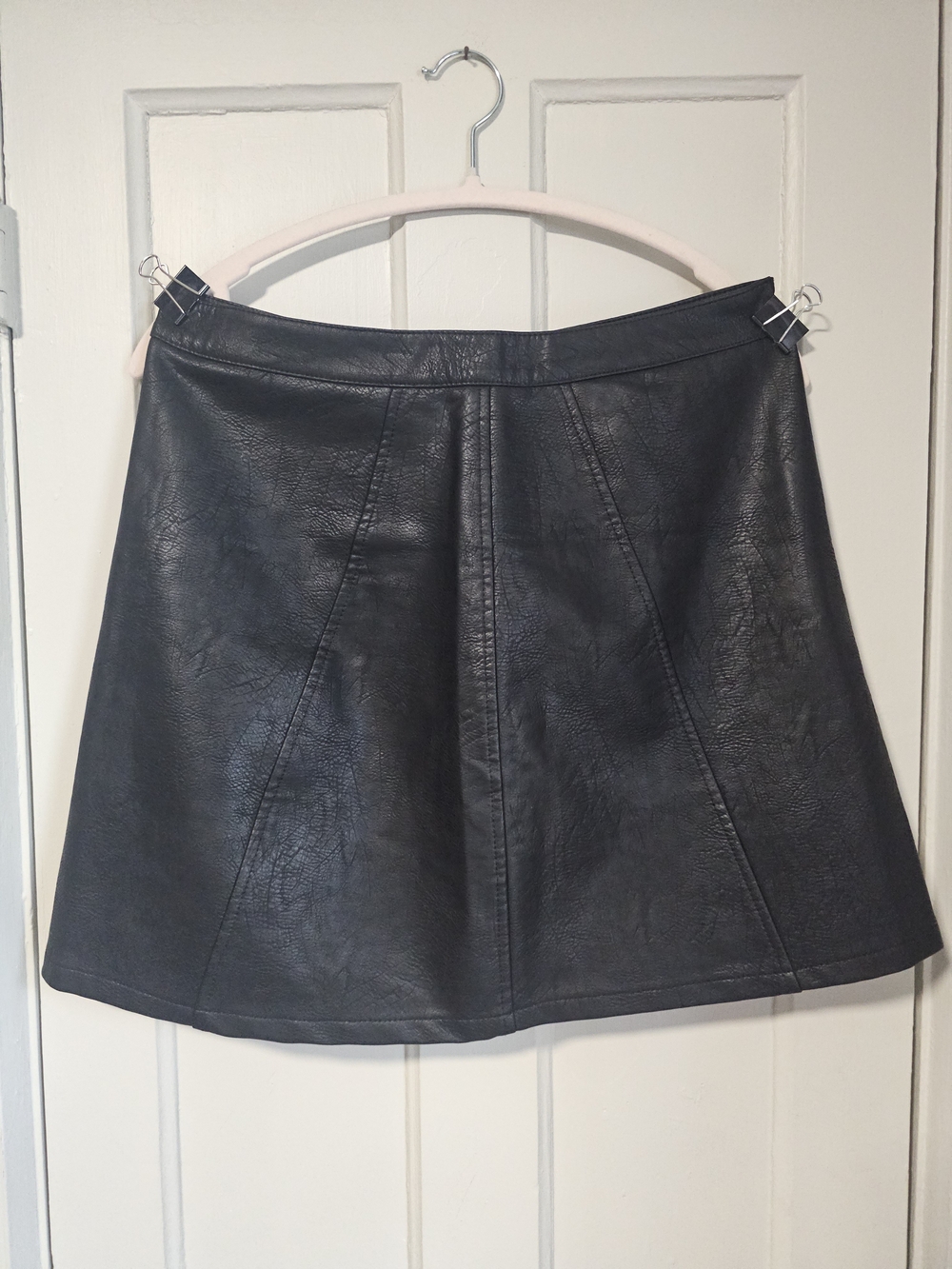 ZARA Faux Leather Mini Skirt | Size L | Black